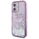 Hello Kitty Liquid Glitter 50TH Anniversary Party dėklas, skirtas iPhone 16, violetinis