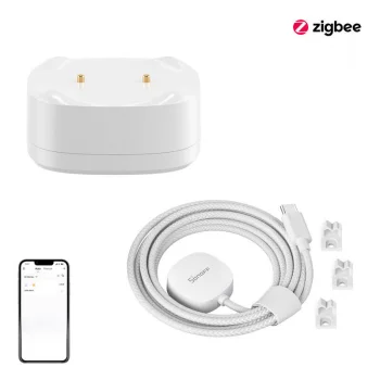 Vandens nuotėkio/potvynio jutiklio rinkinys ZigBee Sonoff SNZB-05P + Kabelis WLDC200