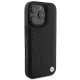 BMW dėklas, skirtas iPhone 16 Pro Max, Leather Hot Stamp, juodas