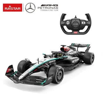 Rastar Mercedes AMG F1 W15 E radijo bangomis valdomas automobilis, 1:12, sidabrinis
