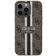 Guess dėklas iPhone 13 Pro Max telefonui 4G Printed Stripes MagSafe, rudas