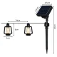 Soliarinė LED sodo girlianda su žibintais, 20 LED, juoda