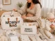 Mamos krepšys Mommy Bag 3in1 su kosmetine ir organizatoriumi, smėlio spalvos