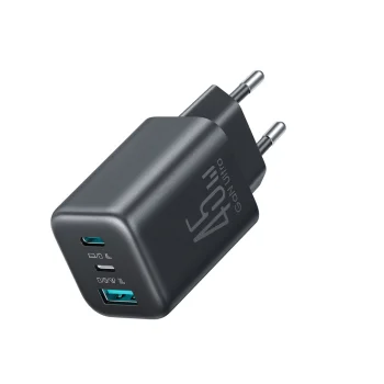 Tinklo įkroviklis Joyroom JR-TO1 GaN 45W USB-C USB-A, juodas
