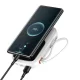 Baseus Qpow išorinė baterija 20000mAh 22.5W su USB-C laidu, balta