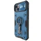 Dėklas Nillkin CamShield Armor Pro telefonui iPhone 14 Plus su kameros dangteliu ir žiedu, mėlynas