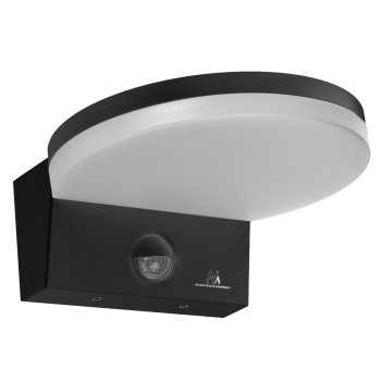 Maclean MCE344 B LED fasado šviestuvas su judesio jutikliu, 15W, IP65, juodas