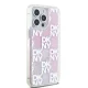 DKNY Liquid Glitter Multilogo dėklas, skirtas Apple iPhone 15 Pro Max, rožinis