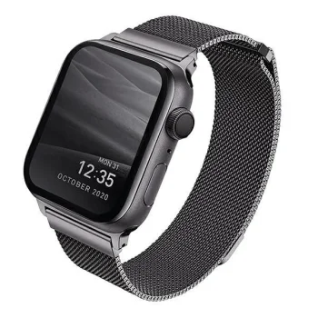 UNIQ pasek Dante Apple Watch Series 4/5/6/7/8/SE/SE2 42/44/45mm Stainless Steel graphite