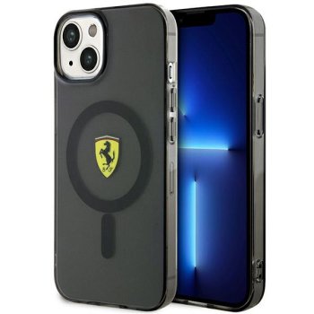 Ferrari Translucent MagSafe dėklas skirtas iPhone 14 Plus, juodas