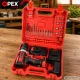 21V Cordless Impact Drill with 2x 1.5Ah Batteries & Accessory Set
