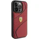 Ferrari dėklas iPhone 15 Pro telefonui Twist Metal Logo, raudonas