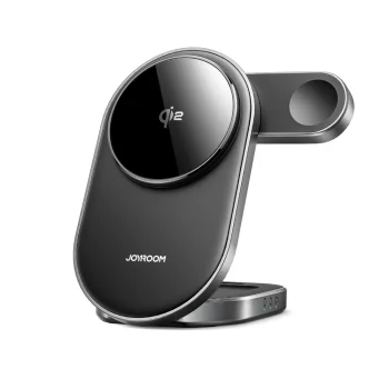 Joyroom JR-W17 Qi 3-in-1 belaidis indukcinis įkroviklis, juodas