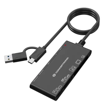 Conceptronic BIAN10B 7-in-1 USB 3.0 kortelių skaitytuvas, juodas