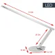 Activeshop Slim LED stalinė lempa, sidabrinė metalo
