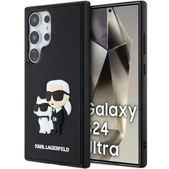 Samsung Galaxy S24 Ultra (SM-S928) Karl Lagerfeld 3D Rubber Karl & Choupette Cover Case, Black