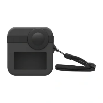 Silikoninis dėklas Puluz GoPro Max kamerai su lęšių dangteliu PU454B, juodas