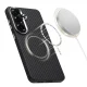Tech-Protect Ion Carbon MagSafe Case for Samsung Galaxy S26 - Black / Silver