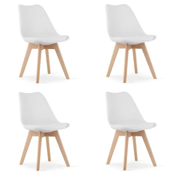 Multistore MARK Chair Set, 4 pcs, White