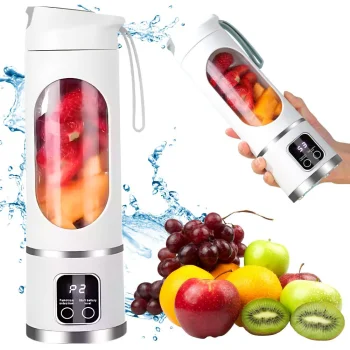 Nešiojamas belaidis kokteilinis trintuvas, USB-C, 500 ml, 25 W, baltas