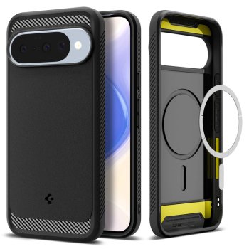Spigen Rugged Armor Mag dėklas Google Pixel 10 / 10 Pro, matinis juodas