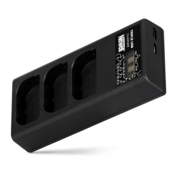 Newell CD-USB-C Three-Channel Charger for Canon LP-E6 Batteries