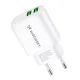 Įkroviklis Wozinsky CUWCW 2.4A 2 x USB-A, baltas