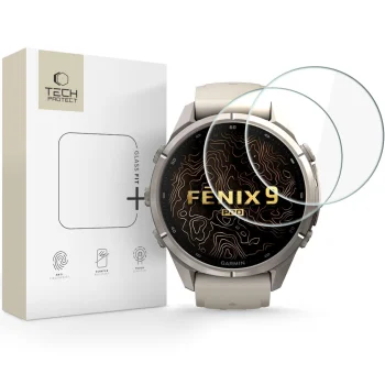 Tempered Glass Tech-Protect Glass Fit+ for Garmin Fenix 9 Pro 43mm 2-Pack