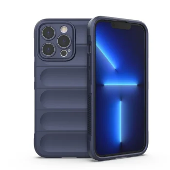 Lankstus smūgiams atsparus dėklas Magic Shield Case telefonui iPhone 13 Pro Max, tamsiai mėlynas