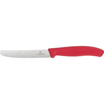 Pomidorų ir stalo peilis Victorinox Swiss Classic 11 cm, dantytas, raudonas