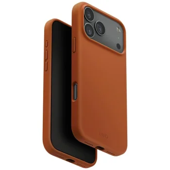 Uniq Lino Magclick Charging dėklas, skirtas iPhone 17 Pro Max, oranžinis