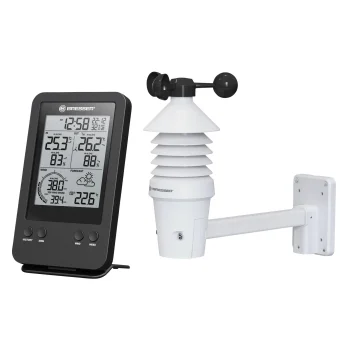 Bresser 7002531 profesionalus anemometras su bazine stotimi, juodas