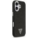 Guess Glitter Triangle Logo MagSafe dėklas iPhone 17, juodas