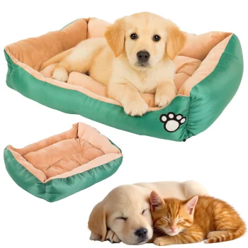 Pet Bed for Dogs and Cats, Size L, Green