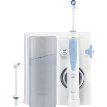 Burnos irigatorius Oral-B OxyJet su 2 antgaliais, Baltas/Mėlynas