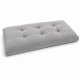 Foldable Velour Pouf with Storage Box, Light Grey