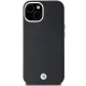 BMW Signature Wrapped Metal MagSafe dėklas iPhone 15 / 14 / 13, juodas