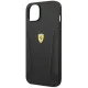 Ferrari dėklas iPhone 14 Plus telefonui „Leather Stamp Sides“, juodas