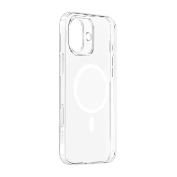 Magnetinis dėklas Baseus iP16 TouchButton telefonui iPhone 16, skaidrus