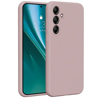 Etteri Silicone Case for Samsung Galaxy A35 5G, Light Pink