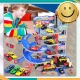 Bakalu Multi-Level Parking Garage with Cars and Helicopter