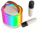 Portable Karaoke Set with 2 Wireless Microphones and RGB Bluetooth Speaker