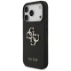Guess Grained Big 4G & Classic Logo dėklas iPhone 17 Pro, juodas
