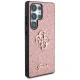 Guess Fixed Glitter Big 4G Metal Logo Dėklas Samsung Galaxy S25 Ultra Rožinis