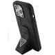 Guess dėklas iPhone 15 Pro Max telefonui Grip Stand 4G Triangle Strass, juodas