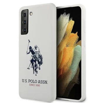 Samsung Galaxy S21+ Plus (SM-G996B) US Polo Silicone Logo Case Cover (USHCS21MSLHRWH), White