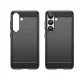 Carbon Case telefono dėklas Samsung Galaxy S25 Edge, juodas