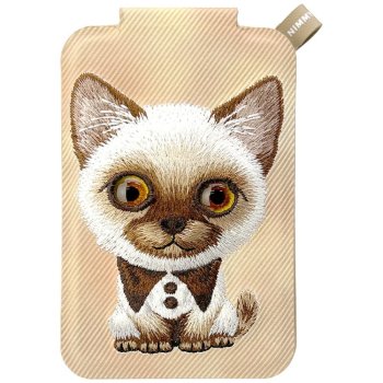 Nimmy New Big-Eye Cute Pets 2.0 Cat magnetinis dėklas-stovas kortelėms, rudas