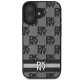 DKNY dėklas, skirtas iPhone 16, Checkered Pattern & Printed Stripes, juodas