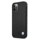BMW dėklas iPhone 12 / 12 Pro telefonams Leather Deboss, juodas